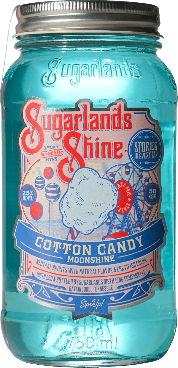SUGARLANDS SHINE MOONSHINE COTTON CANDY TENNESSEE 750ML