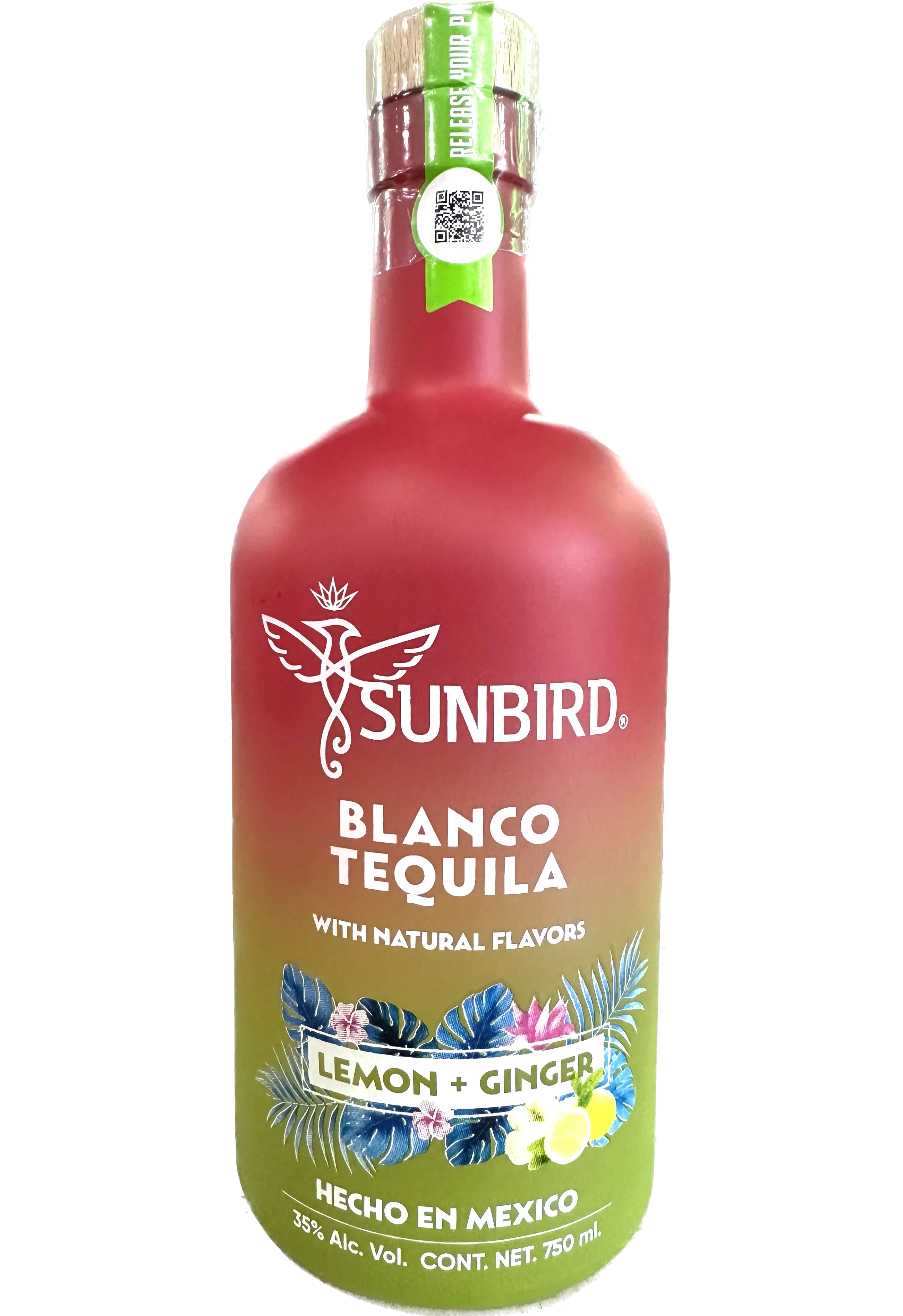 SUNBIRD TEQUILA BLANCO LEMON GINGER FLAVOR 750ML