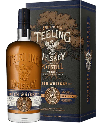 TEELING WHISKEY POT STILL WONDERS OF WOOD VIRGIN CHINKAPIN OAK FIRST EDITION IRISH 700ML