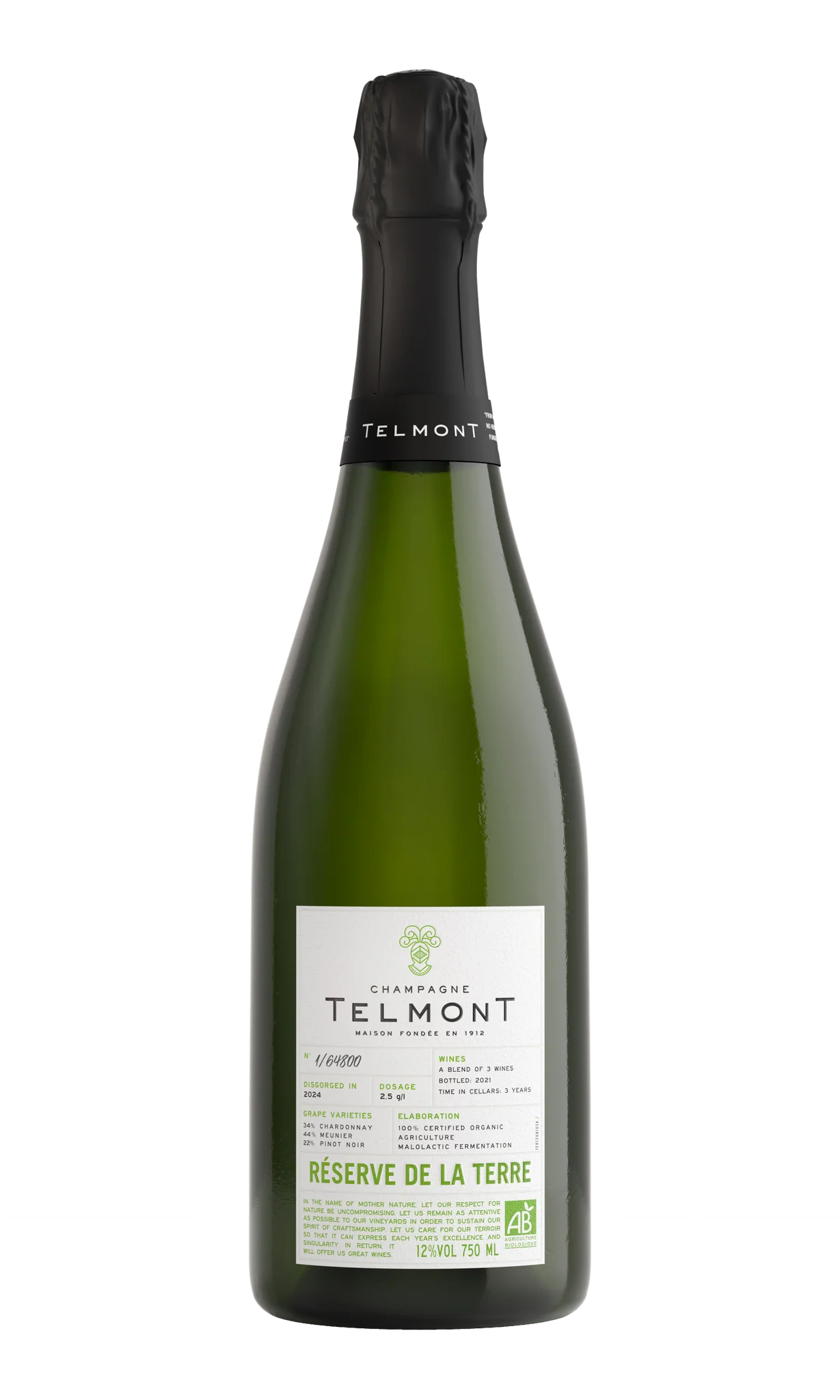 TELMONT CHAMPAGNE RESERVE DE LA TERRE FRANCE 750ML