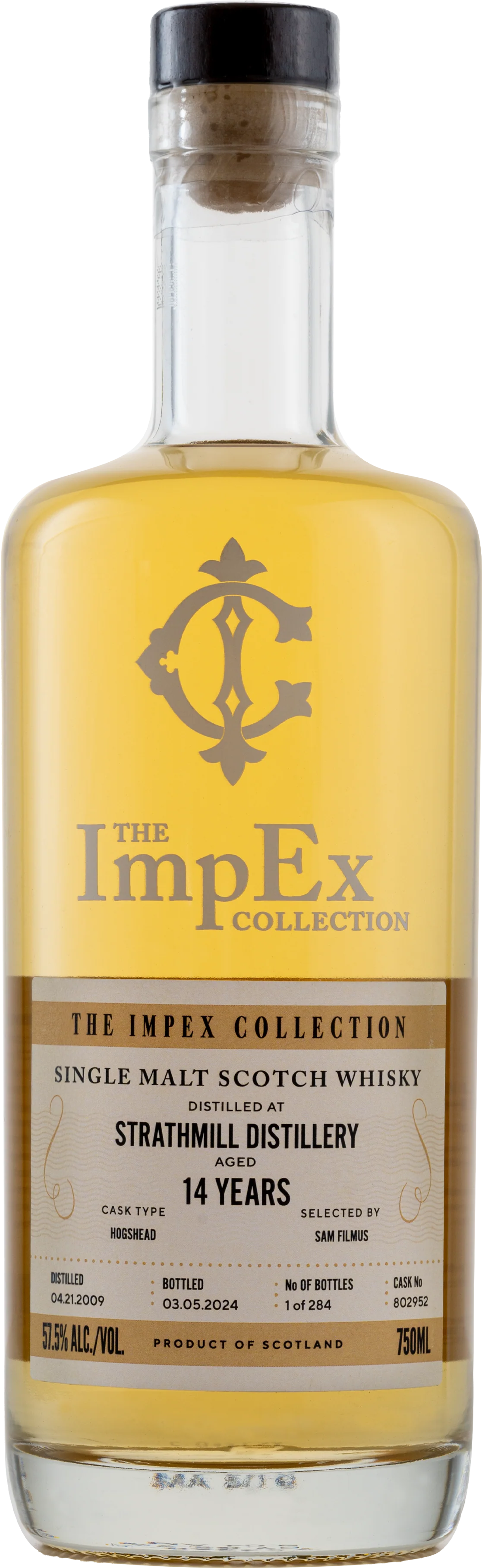THE IMPEX COLLECTION SCOTCH SINGLE MALT STRAHMILL DISTILLERY 14YR 750ML