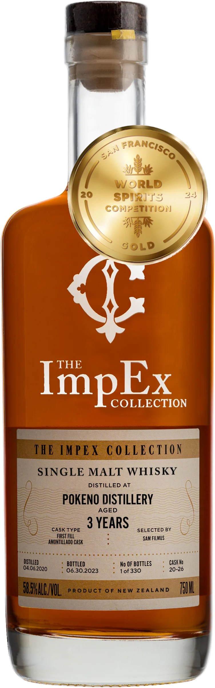 THE IMPEX COLLECTION WHISKEY SINGLE MALT POKENO DISTILLERY NEW ZEALAND 3YR 750ML