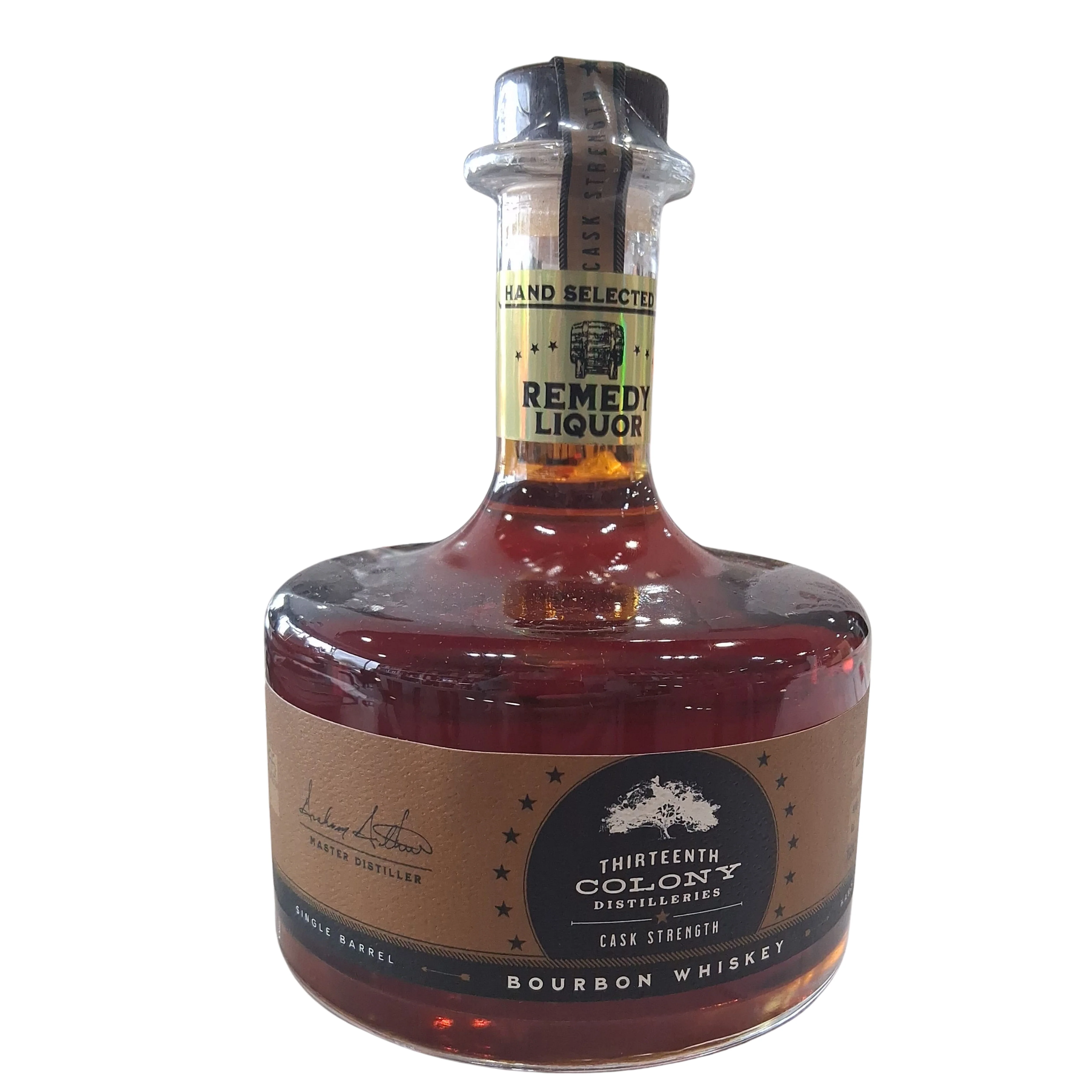 THIRTEENTH COLONY BOURBON CASK STRENGTH REMEDY SINGLE BARREL SERIES INDIANA 7YR 750ML