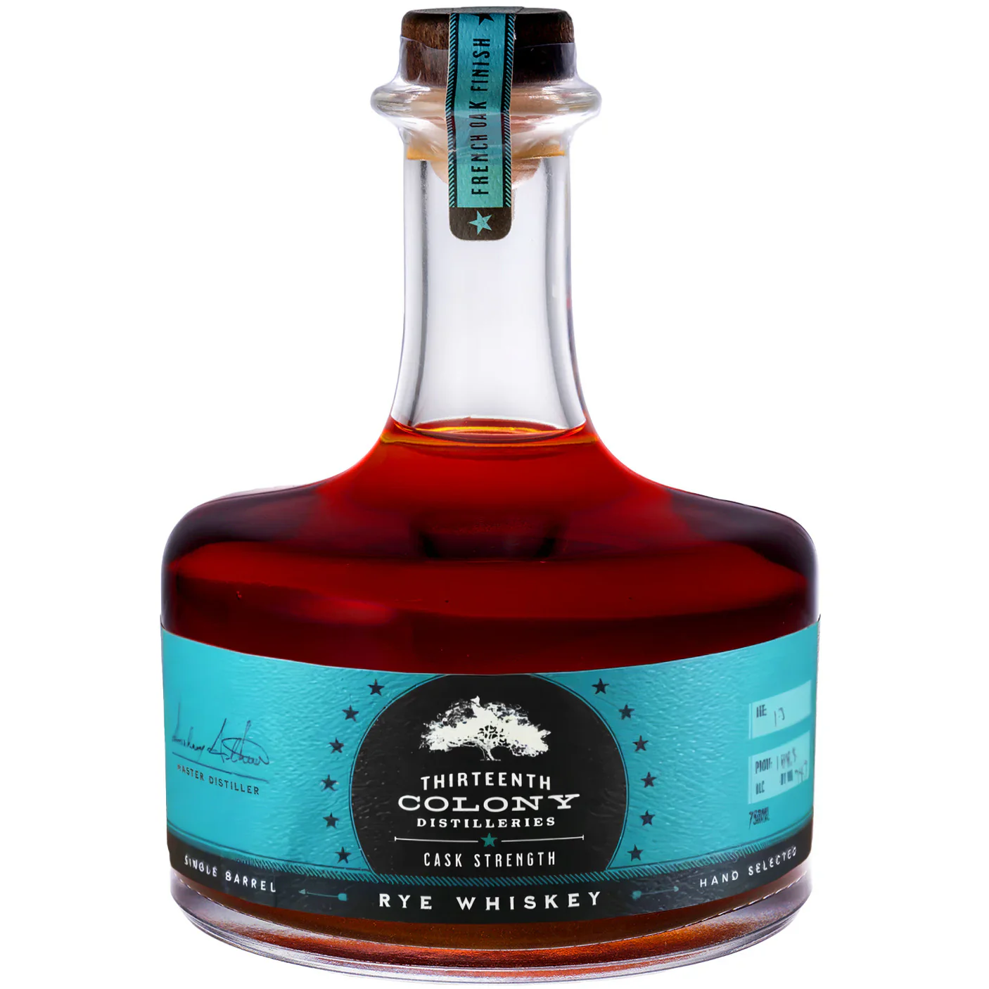 THIRTEENTH COLONY WHISKEY RYE CASK STRENGTH LIMITED EDITION GEORGIA 750ML