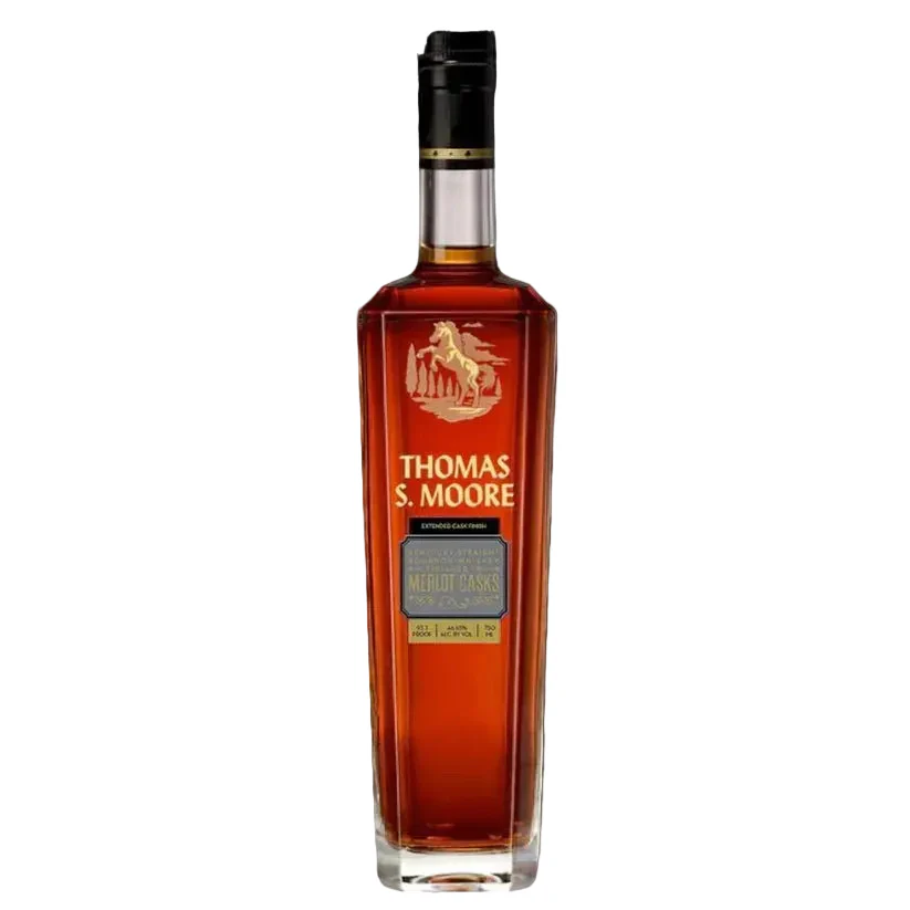 THOMAS S MOORE BOURBON FINISHED IN MERLOT CASKS EXTENDED CASK FINISH KENTUCKY 750ML