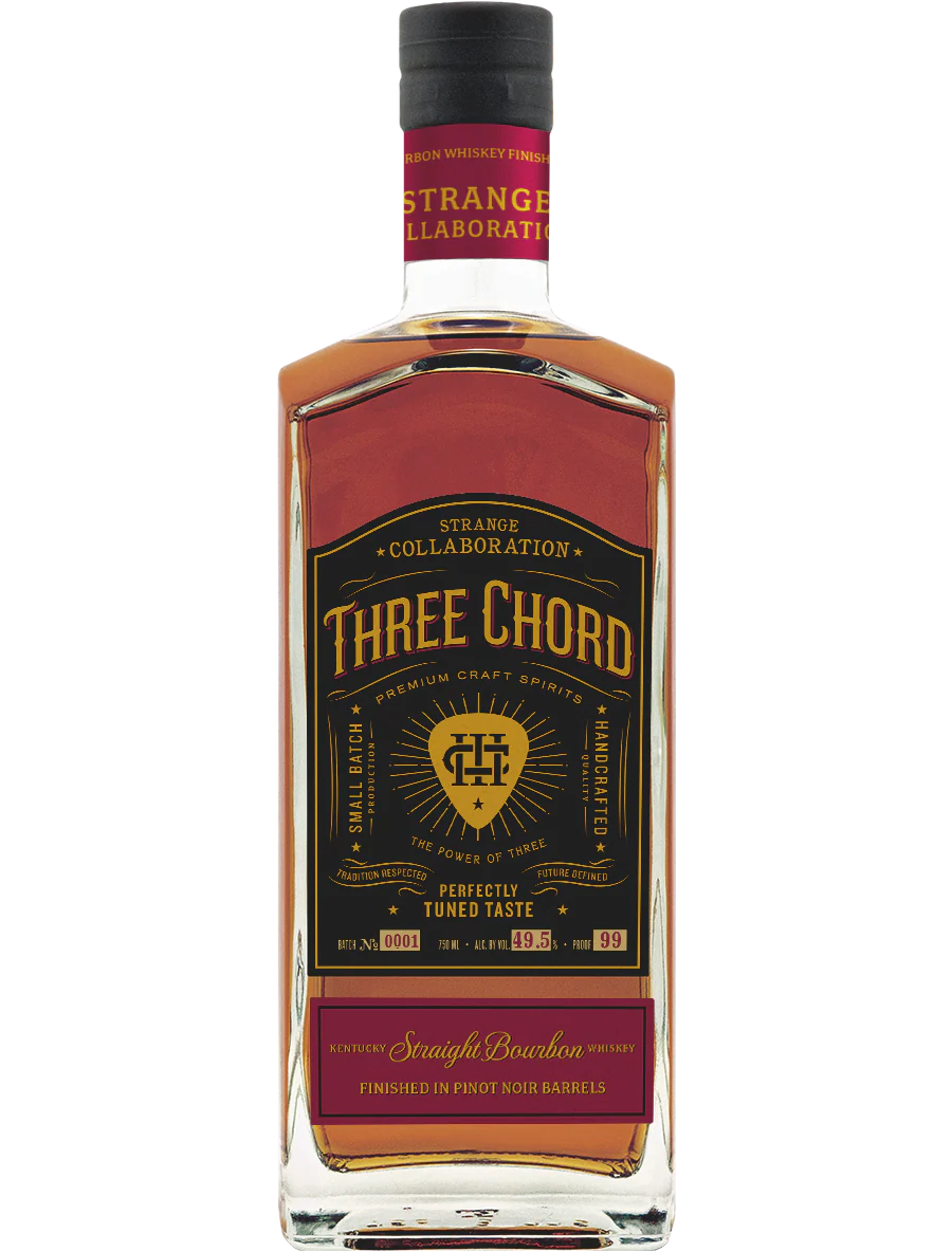 THREE CHORD STRANGE COLLABORATION BOURBON STRAIGHT FINISHED IN PINOT NOIR BARRELS KENTUCKY 750ML