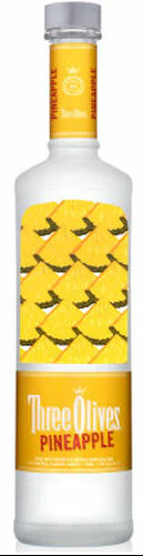 THREE OLIVES VODKA PINEAPPLE ENGLAND 750ML