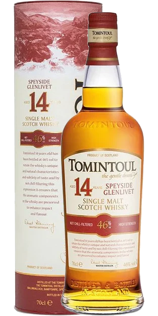 TOMINTOUL SCOTCH SINGLE MALT 14YR 750ML