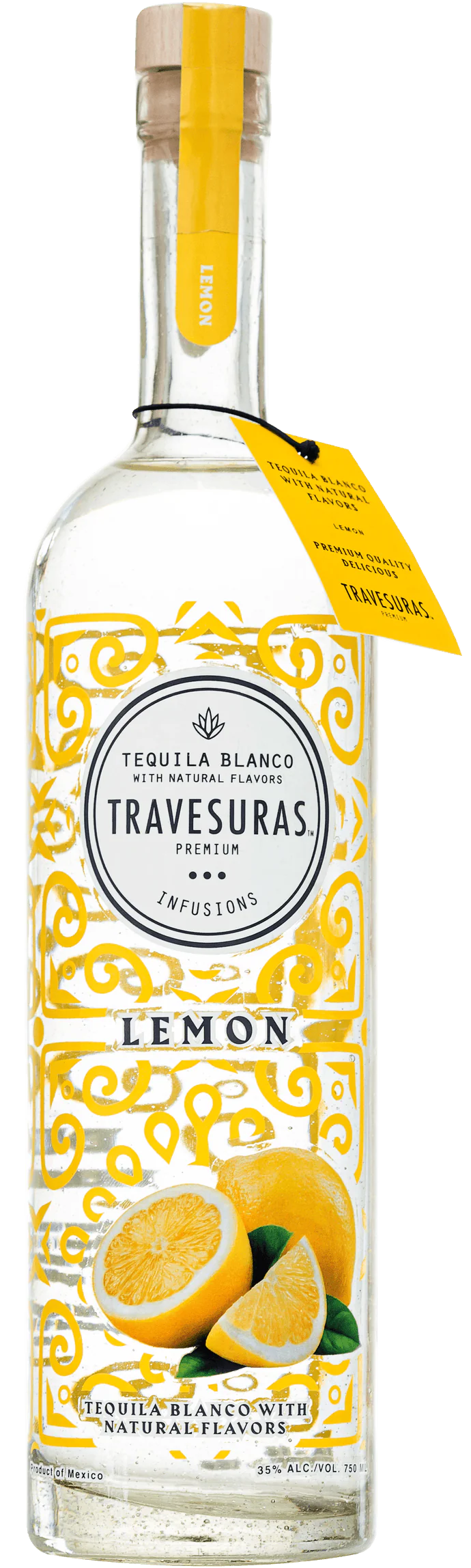 TRAVESURAS TEQUILA BLANCO LEMON INFUSED 750ML