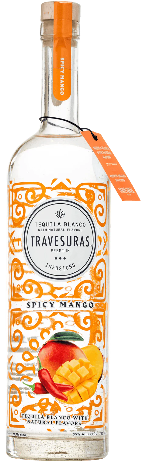 TRAVESURAS TEQUILA BLANCO SPICY MANGO INFUSED 750ML