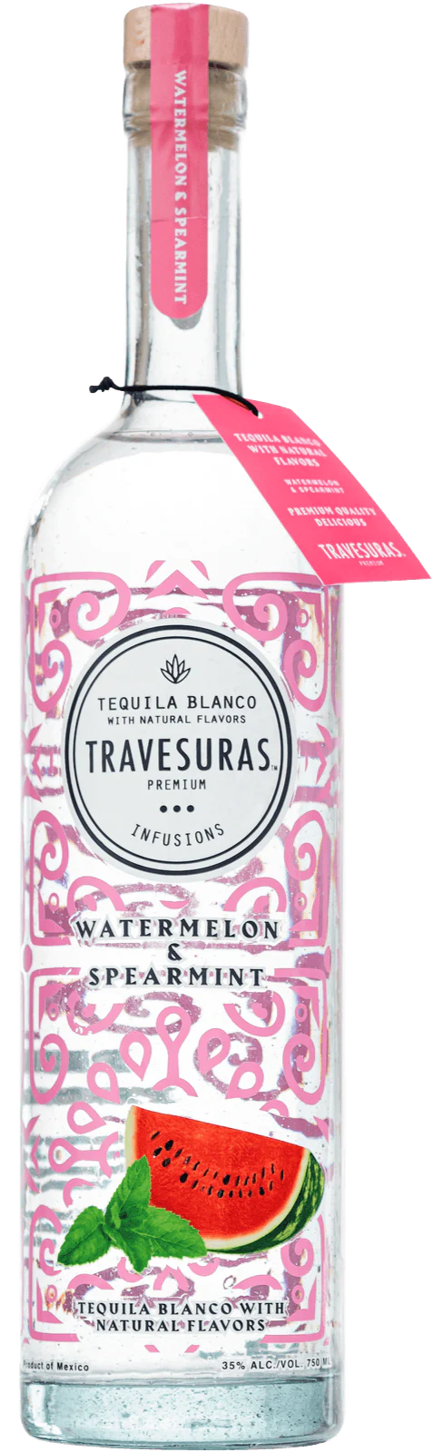 TRAVESURAS TEQUILA BLANCO WATERMELON SPEARMINT INFUSED 750ML