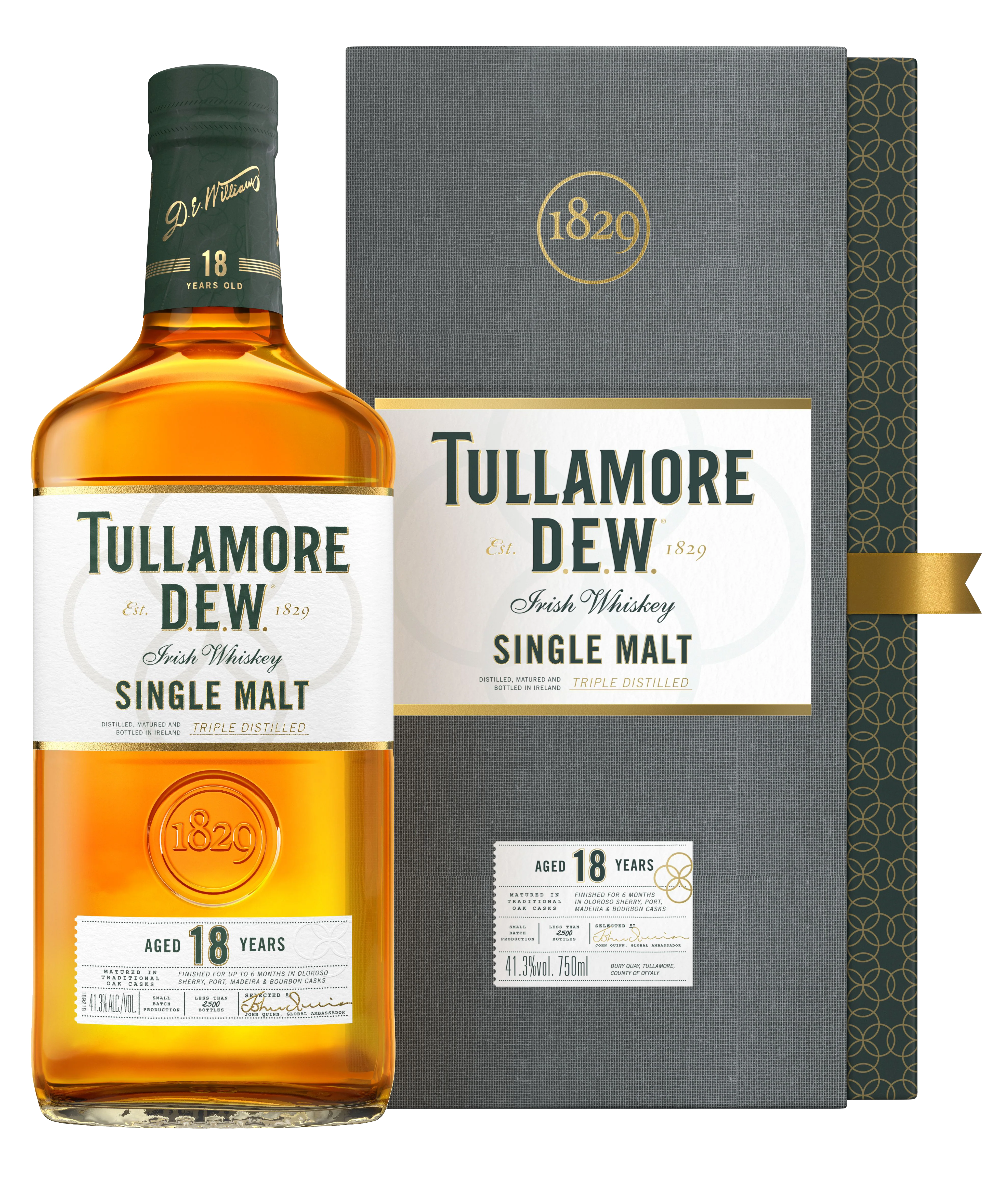 TULLAMORE DEW WHISKEY SINGLE MALT IRISH 18YR 750ML