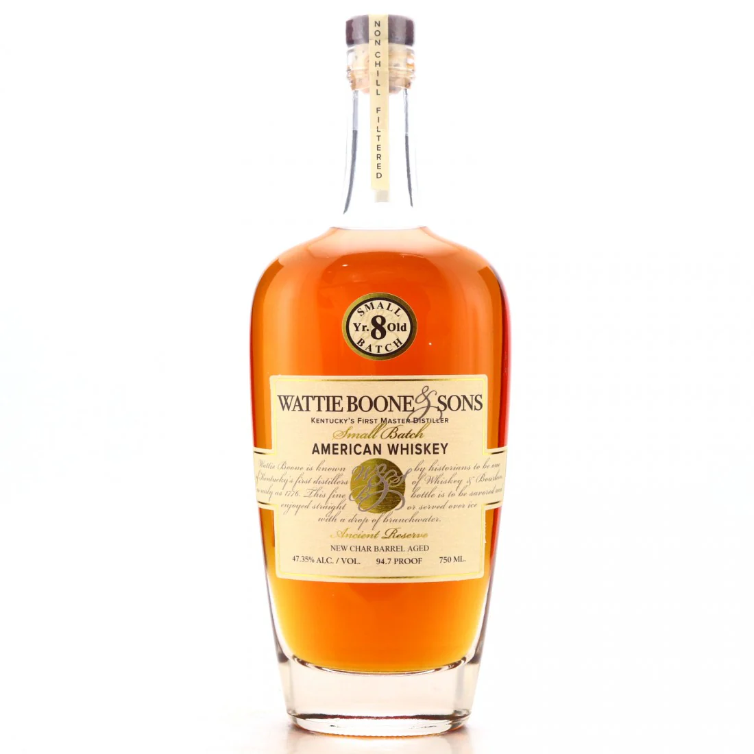 WATTIE BOONE & SONS WHISKEY SMALL BATCH ANCIENT RESERVE KENTUCKY 10YR 750ML