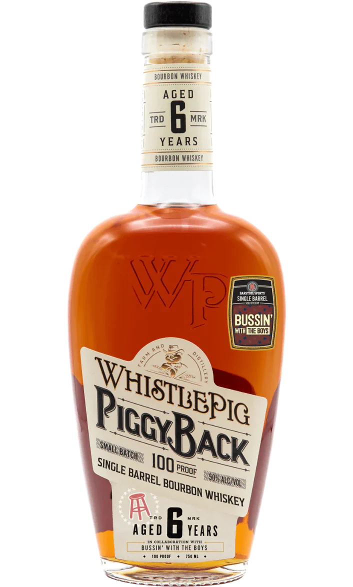 WHISTLEPIG PIGGY BACK BOURBON WHISKEY SINGLE BARREL 100PR 6YR 750ML