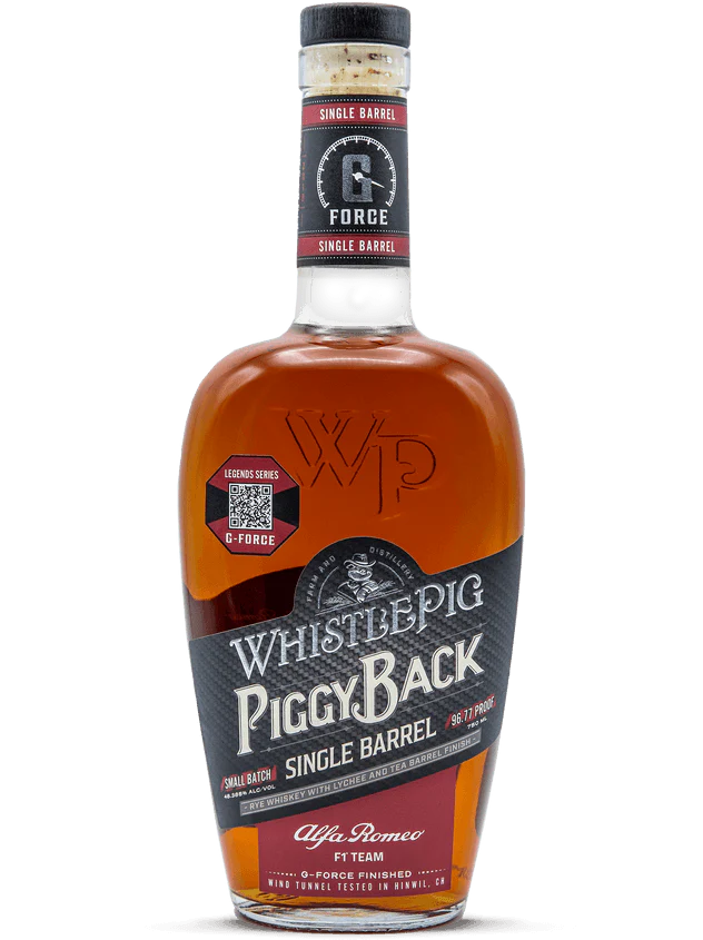 WHISTLEPIG PIGGY BACK WHISKEY RYE SINGLE BARREL LYCHEE AND TEA BARREL FINISHED 750ML