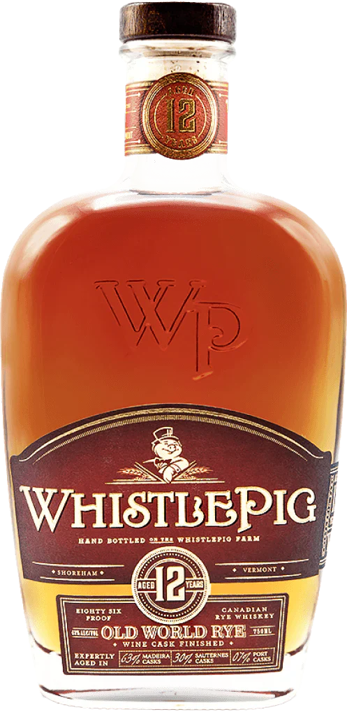 WHISTLEPIG WHISKEY RYE OLD WORLD FRENCH SAUTERNES/ MADEIRE/ PORT 12YR FARM 86PF 750ML