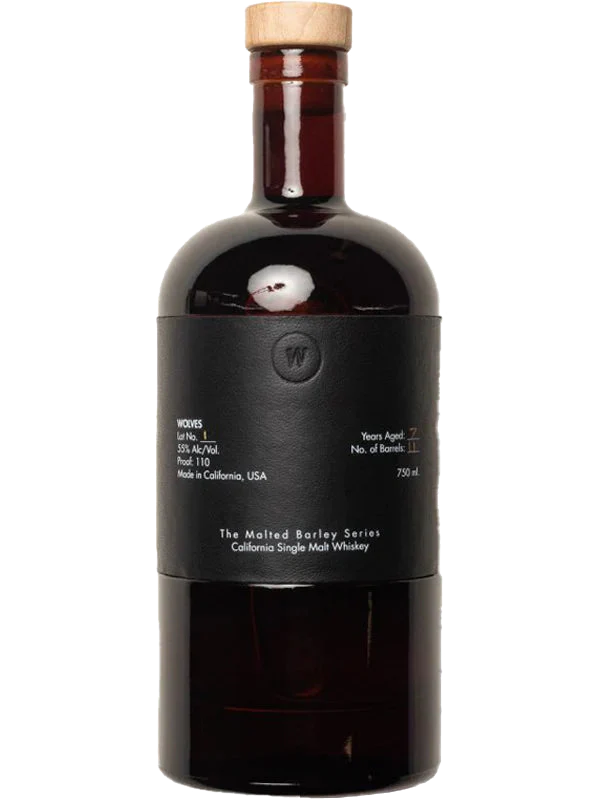 WOLVES WHISKEY SINGLE MALT MALTED BARLEY SERIES LOT 1 CALIFORNIA 750ML