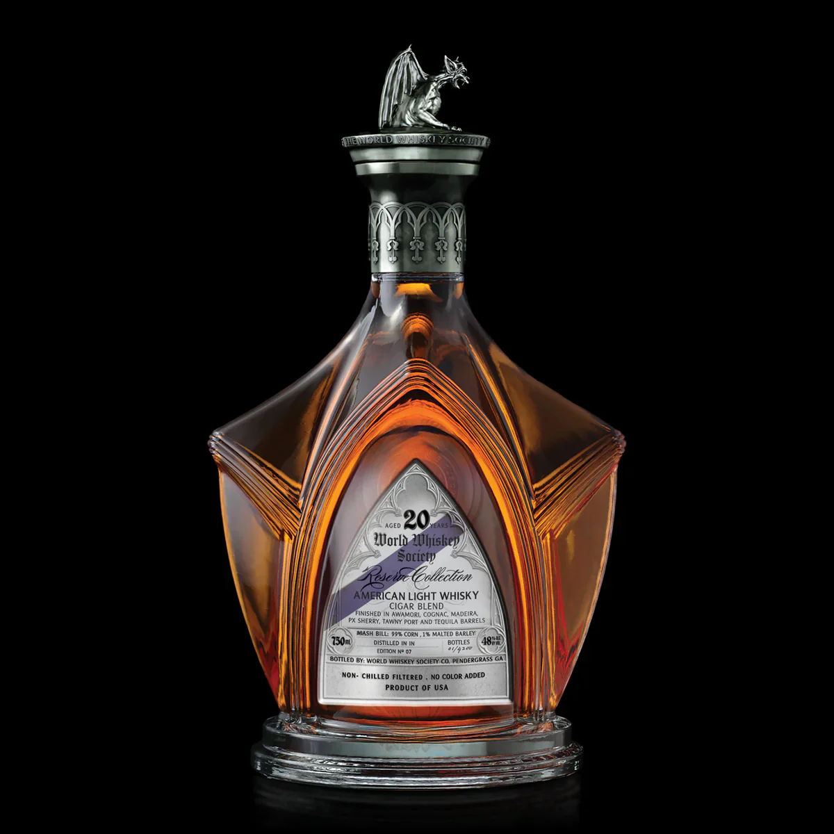 WORLD WHISKEY SOCIETY RESERVE CIGAR BLEND COLLECTION USA 20YR 750ML