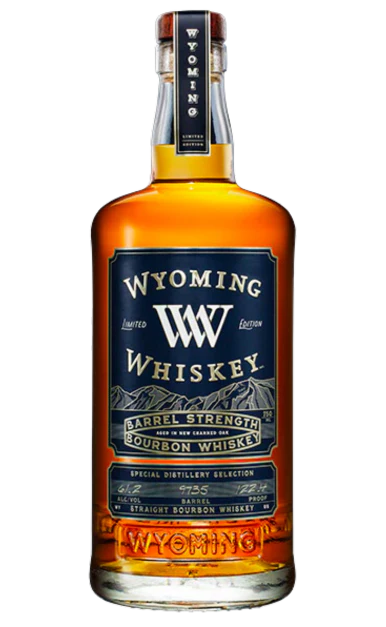 WYOMING WHISKEY BOURBON STRAIGHT BARREL STRENGTH SPECIAL DISTILLERY SELECTION LIMITED EDITION WYOMING 750ML